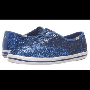 Kate Spade Blue Glitter Keds Sneakers